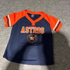 Kids Houston Astros Baseball Jersey Shirt Toddler Youth Size M‎ 7-8 Orange Navy